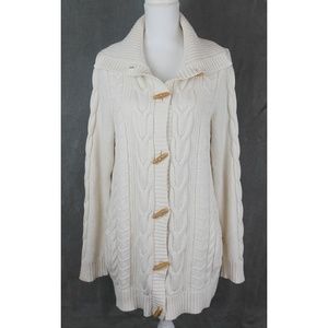 Land's End Women's Cotton Cable Knit Sweater